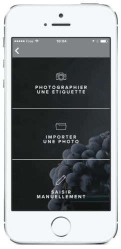 Application dégustation de vins